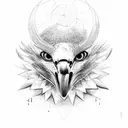 SCARY VULTURE SMILING tattoo design idea
