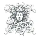Subtle Medusa tattoo design idea