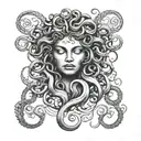 Subtle Medusa tattoo design idea