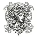 Subtle Medusa tattoo design idea