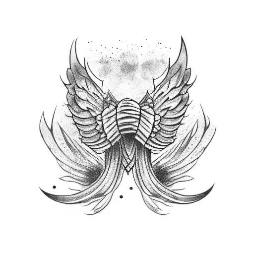 mammoth ear wings tattoo design idea