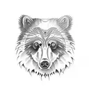 bear, raven, wolf and cat with totem of this animals tattoo design idea