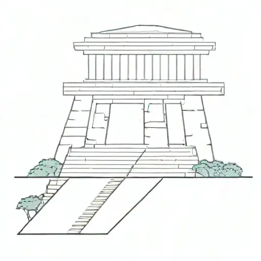 Outline two tourist spots El Angel de la independencia, pyramids of Teotihuacan and National Museum of Anthropology tattoo design idea