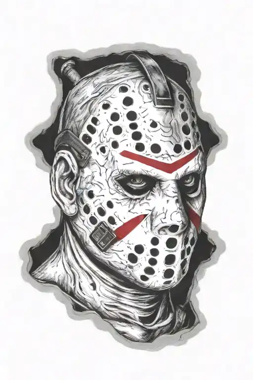 jason voorhees mask tattoo design idea