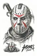 jason voorhees mask tattoo design idea