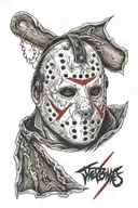 jason voorhees mask tattoo design idea