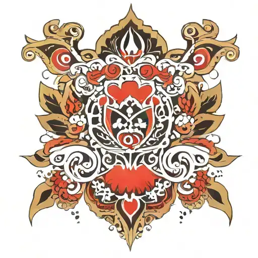 Slovak patterns inspired tattoo design idea