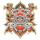 Slovak patterns inspired tattoo design idea