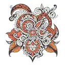 Slovak patterns inspired tattoo design idea