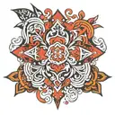Slovak patterns inspired tattoo design idea