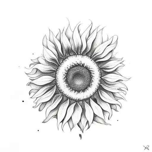 sunflower with semicolon tattoo design idea