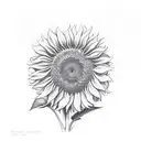 sunflower with semicolon tattoo design idea