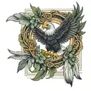 A project manager symbol like a Gantt chart or timeline intertwined with Roman symbols like laurel wreaths or eagle tattoo design idea