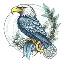 A project manager symbol like a Gantt chart or timeline intertwined with Roman symbols like laurel wreaths or eagle tattoo design idea