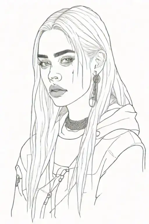 Billie Eilish collaborating tattoo design idea