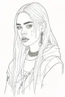 Billie Eilish collaborating tattoo design idea