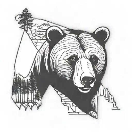 california bear outline tattoo tattoo design idea