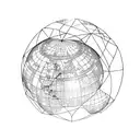 spinning globe tattoo design idea