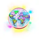 spinning globe tattoo design idea