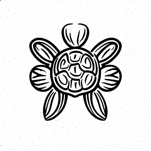 turtle with four leaf clover tattoo design idea