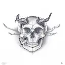 Scorpion and skull tattoo design idea