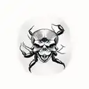 Scorpion and skull tattoo design idea