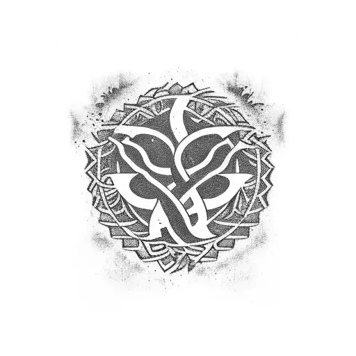 FAMILY HEAVEN ROOTS tattoo design idea