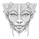 Face of trap  tattoo design idea