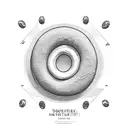 A doughnut with a realistic texture and shading tattoo design idea