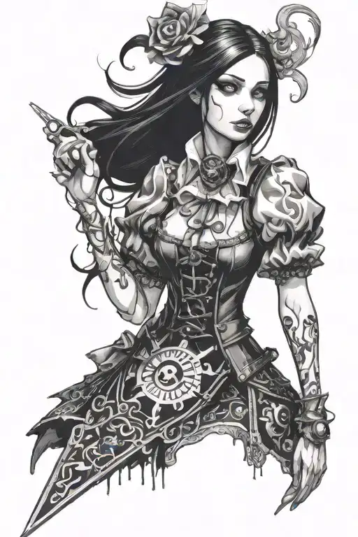alice madness returns tattoo design idea