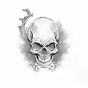 skeleton lich, negative space, tattoo design idea