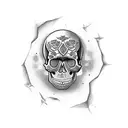 Skull mexican tattoo design idea