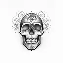 Skull mexican tattoo design idea