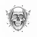 Skull mexican tattoo design idea