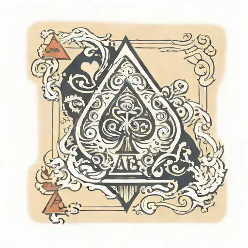 ace of spades card tattoo design idea