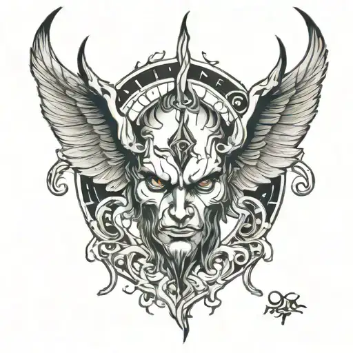 lucifer's last tear  tattoo design idea