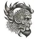 strong mind tattoo design idea