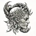 strong mind tattoo design idea