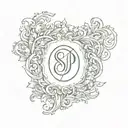 S p letter tattoo design idea