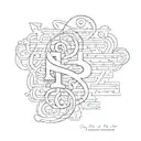 S p letter tattoo design idea