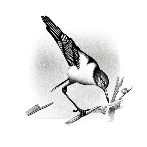 mocking bird tattoo design idea