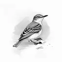 mocking bird tattoo design idea