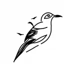 mocking bird tattoo design idea