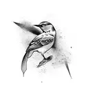 mocking bird tattoo design idea