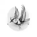 mocking bird tattoo design idea