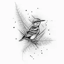 mocking bird tattoo design idea