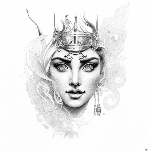 greek muse of comedy thalia tattoo design idea