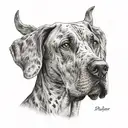 American great Dane named pepper  tattoo design idea