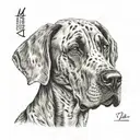 American great Dane named pepper  tattoo design idea