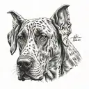 American great Dane named pepper  tattoo design idea